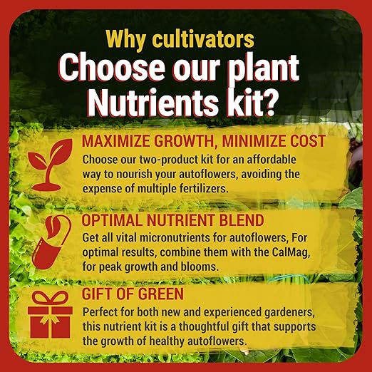 Cronk Nutrients Bonnie &amp Clyde Autoflower Nutrients Bloom and Grow – Yield Increasing Autoflower Plants Nutrient Kit – Easy to Use Plant Food – Optimal Formula for Optimal Results 4L