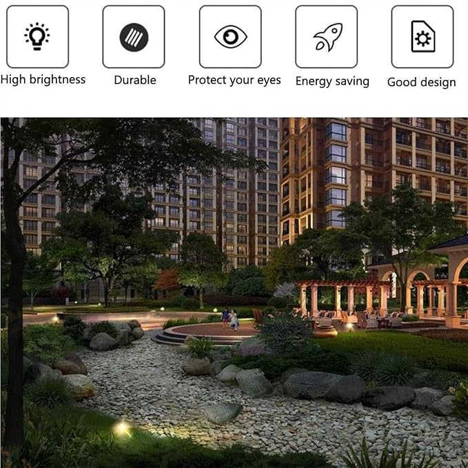 4PCS Underground Light LED 85-265V Landscape Lights IP67 Waterproof Path Light Underground Light LED Landscape In-ground Well Lights Decorative Spotlight Buried Lights