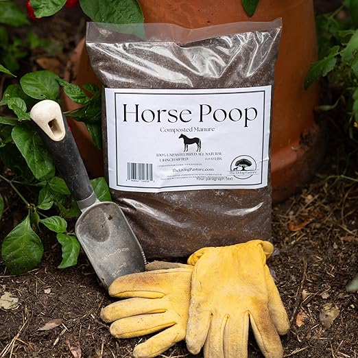 Horse Poop 100% Natural Aged Unpasteurized Composted Manure and Sifted Premium Garden Soil Amendment for Plants Compost Tea and Mushroom Substrate