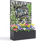 Galvanized Metal Planter Box with Trellis 47X16X71 Raised Garden Bed (with/Without Wheels) Privacy Screen for Climbing Plants Veggies &amp Vines Patio Planter with Drainage Holes 16 Deep