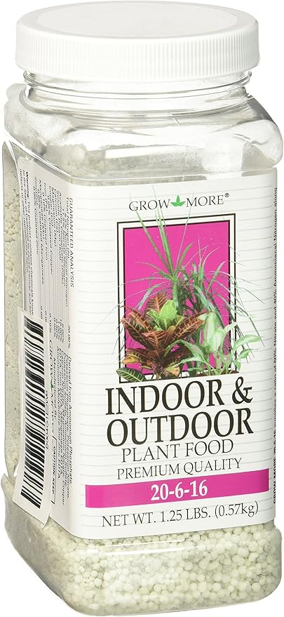 Grow More 18010 1-1/4-Pound Indoor and Outdoor Plant Food 20-6-16