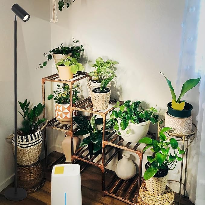 Grow Lights Stand for Indoor Plants Full Spectrum Tall Plant Light for Indoor Growing with 20W COB Plant Light Bulb4/8/12H Timer Led Growth Floor Lamp for Large Plant Seedling(6 Level Height)
