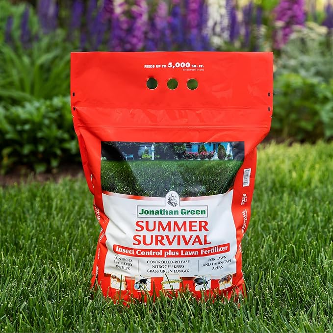 Jonathan Green (12011) Summer Survival Insect Control with Lawn Fertilizer - 13-0-3 Grass Fertilizer (5000 Sq. Ft.)