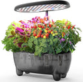 12-Pod Indoor Herb Garden Hydroponics Growing System Kit with LED Grow Light Indoor Gardening System for Herbs Vegetables Lettuce on Countertop (Seeds NOT Included)