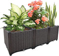 Raised Garden Bed Large Planters for Outdoor Plants Rectangular Elevated Planter Boxes Patio Balcony Deck for Planting Flowers Vegetables Tomatoes and Herbs