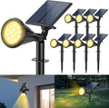 Solar Spot Lights Outdoor 4 Modes/8 Pack Solar Spotlights Waterproof 180° Adjustable Powered Landscape Lights Outdoor Solar Lights for Yard Garden Pathway Flag Tree Wall Statue Warm White
