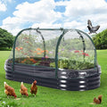PeakPursuit Galvanized Raised Garden Bed Kit Large Durable Planter Raised Beds 6'x3'x1' for Vegetables Outdoor Metal Garden Raised Beds with Reinforced Design Optimal Drainage &amp Easy Assembly