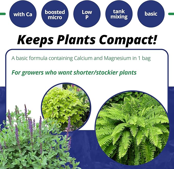 Jack's Professional 15-5-15 CA-MG LX Comprehensive Water-Soluble Fertilizer for Growth in Short Stocky Plants Grown in Continuous Liquid Feed Programs 25lbs
