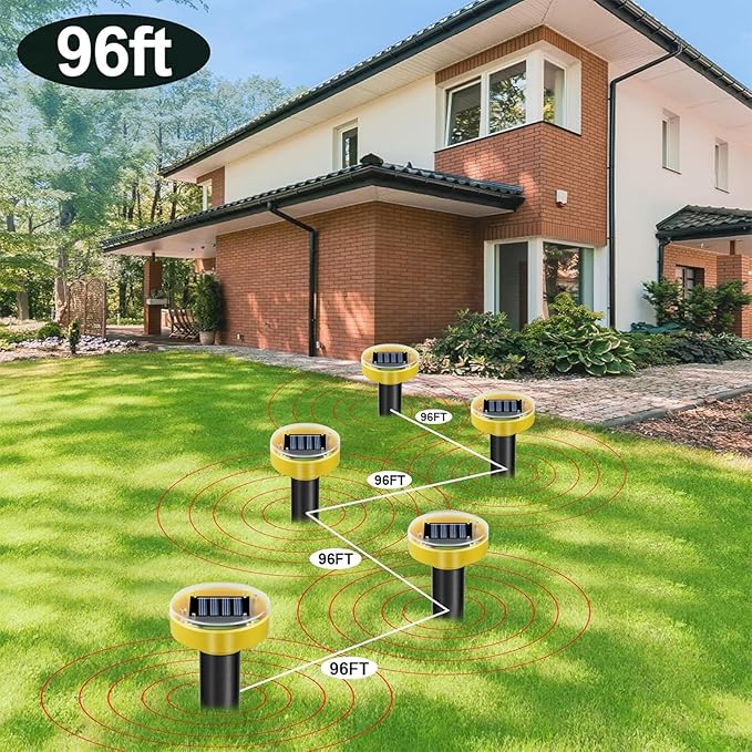 10 Pack Solar Powered Snake Repellent for Yard Ultrasonic Mole Repellent Gopher Repeller Sonic Mole Deterrent Spikes Snake Gopher Mole Vole Repellent Outdoor for Lawn Garden &amp Yard