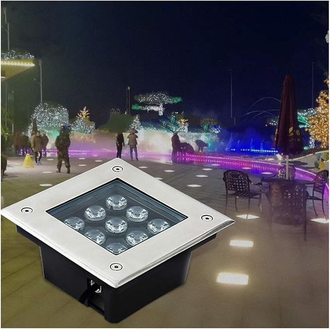 4PCS Underground Light LED 85-265V Landscape Lights IP67 Waterproof Path Light Underground Light LED Landscape In-ground Well Lights Decorative SpotlightBlue Light-9W