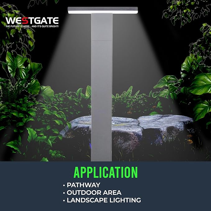 Westgate 12V LED Hammerhead Light Outdoor Landscape Lighting Die-Cast Aluminum Powder Design for House Driveway Walkway Garden Lawn Sidewalk Planters Power-Wired 30.7Lx5.9'Wx4.21H Bronze