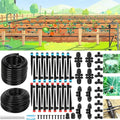 Drip Irrigation System – 2026 Upgraded Garden Watering System with 46FT 1/2'' Tubing New Quick-Connect 1/4 inch Fittings Automatic Sprinkler for Garden Lawn Greenhouse Plant Flower Bed