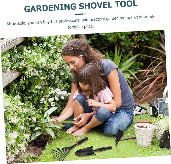 5pcs Multi-Function Gardening Tool Set Durable Iron Shovels for Planting Digging and Loosening Soil Comfortable Grip Handles for Easy Use Gardens and Flower Shops