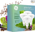 GE Grow Lights for Indoor Plants BR30 Indoor Floodlight LED Light Bulbs for Seeds and Greens with Balanced Spectrum 25000 Hours Lifespan 16 PPF 4 Pack (Packaging May Vary)