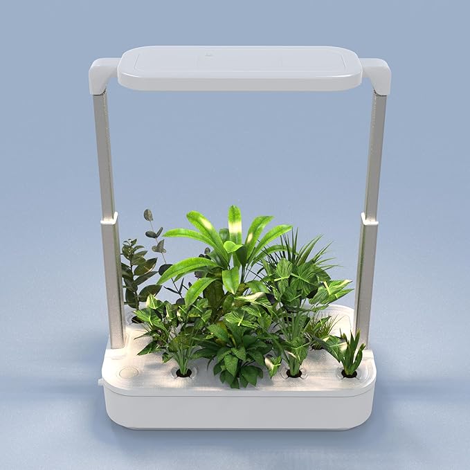 12 Pods Indoor Garden Hydroponics Growing System24W LED Grow Light6.5L Water TankPump SystemAutomatic Timer Smart Vegeable and Fruit Grow Garden KitWhite