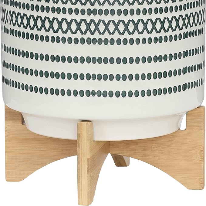 Generic 10 Planter ON STANDW DOTS Blue