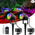 Spot Lights Outdoor Smart RGBW LED Color Changing Landscape Lights with APP and Remote Control Music Mode DIY Scenes Timing IP65 Waterproof Spotlights Plug in for Yard Garden 2 Pack