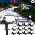 Solar Spot Lights Outdoor IP67 Waterproof 12 Pack 63 LED 3 Modes Solar Landscape Spotlights for Yard Garden Pathway Wall House Garage (Cool White)