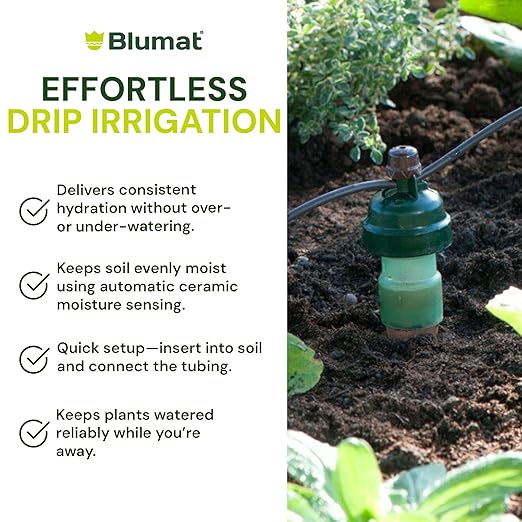 Blumat Drip Irrigation System - Tropf Medium Box Automatic Plant Watering Devices for Garden Patio and Hanging Baskets - Garden Watering System Up to 12 Plants - Effortless Hydration - 12 Pack