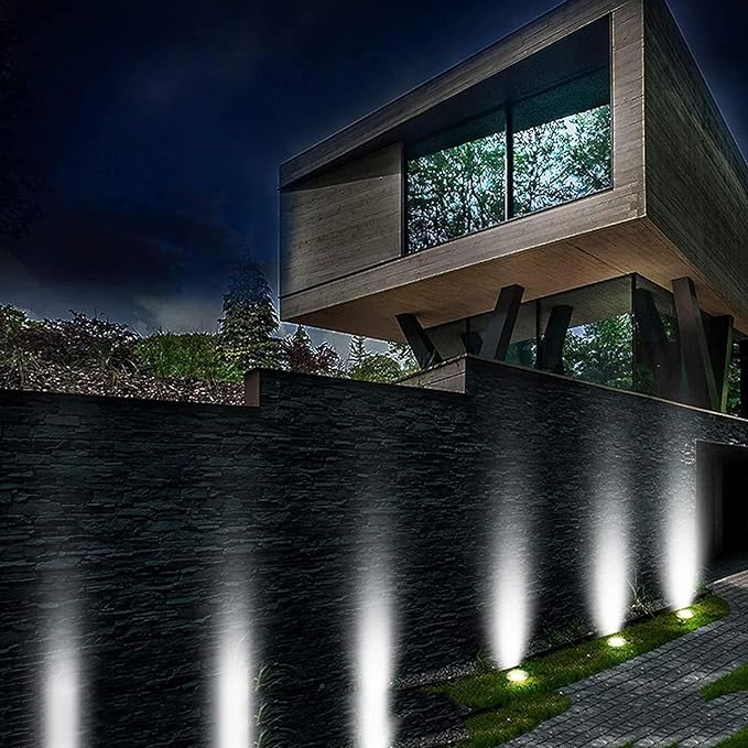 4PCS Ground Landscape Lights - 3W Outdoor Round Buried Lamp IP67 Waterproof Stainless Steel Recessed Spotlight Well Lights for Terrace Path Illuminate(Warm White3W(85-265V))