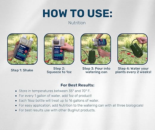 BugHut Nutrition Natural Fish Fertilizer for Plants with Seaweed - Nourishing Plant Food Packed with Micronutrients - Organic Fertilizer for Flowers Vegetables and Indoor Plants - 16 fl oz