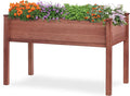48x24x30 inch Raised Garden Bed with Legs Elevated Wooden Planter Box for Outdoor Plants Flowers Fruits Vegetable Herb Growing