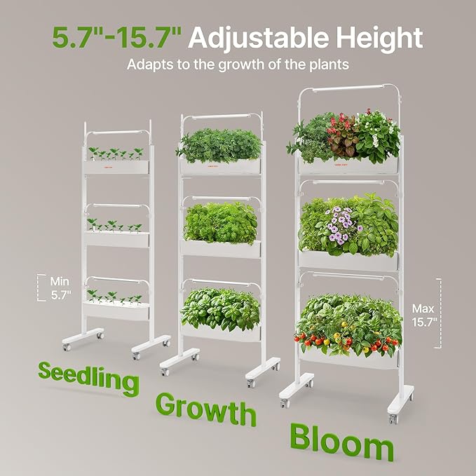 SUNCOZE 3-Tier Hydroponics Growing System Kit with 36 Pods – Full Spectrum Grow Lights Hydroponic System Equipped with Smart Controller Indoor Herb Garden Kit for Vegetables Herbs Fruits&ampFlowe