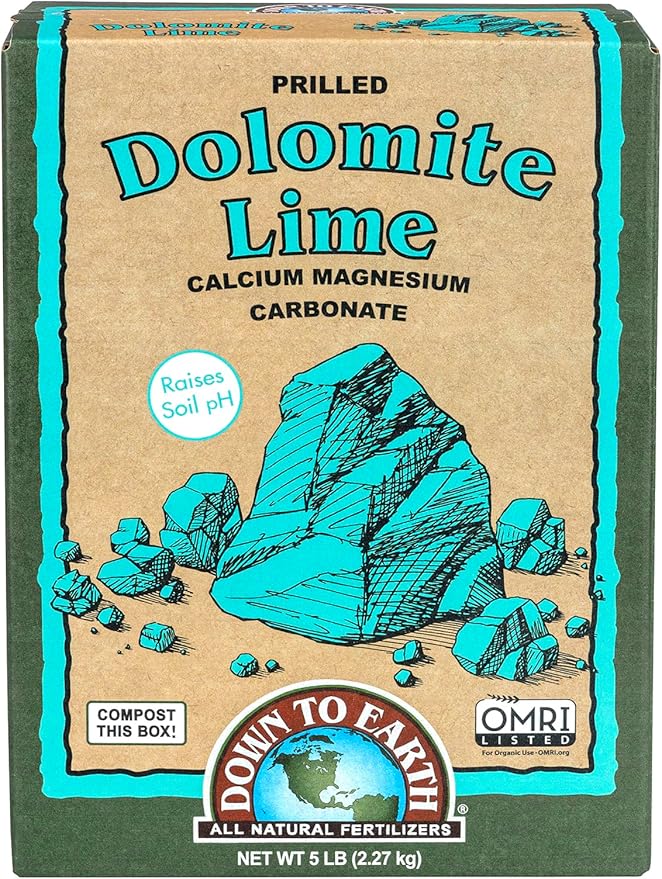 Down to Earth Organic Prilled Dolomite Lime 5 lb (Pack of 6)