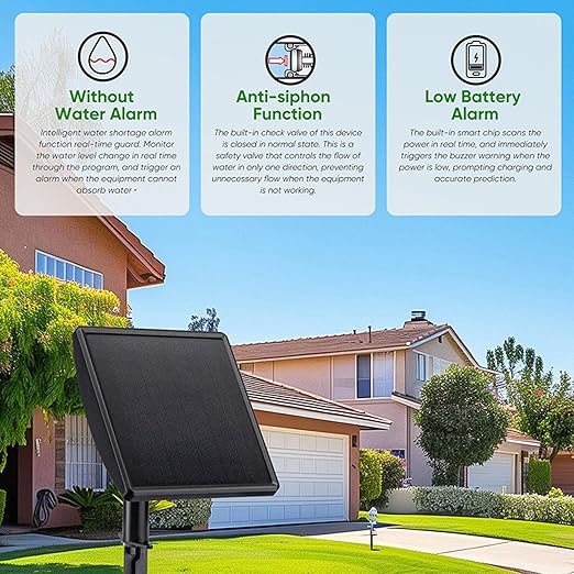 49FT Solar Drip Irrigation System KitAutomatic Garden Watering SystemDiy Plant Watering System25 Timing Mode Supported 15 Pots with Anti-Siphon Set for Pots PlantsBalcony &amp Patio Irrigation Sy