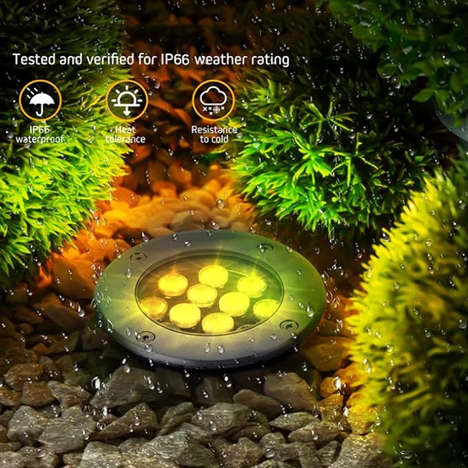 Outdoor Ground Light Recessed Underground Light IP66 Waterproof Garden s for Walkway Driveway Deck Patio Step Spotlight AC85-110V