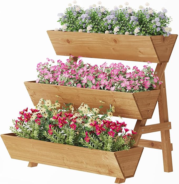 Raised Garden Bed 3 Tier Vertical Garden Planter for Indoor &amp Outdoor Raised Planter Box with Legs