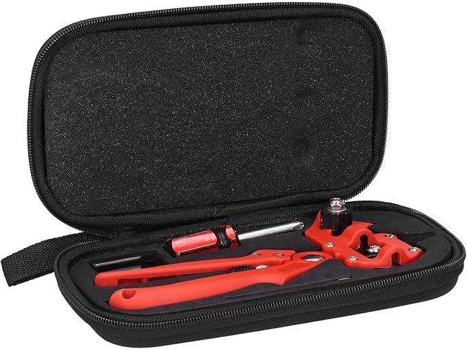 Garden Grafting Tool Set Tree Grafting Kit with 5 Precision Cutting Blades Professional Plant Branch Scissor Shear for Gardening Enthusiasts Includes Storage Bag (Red)
