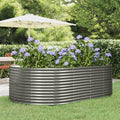 qiangxing Raised Planters for GardenRaised Flower BedOutdoor Flower BoxGarden Raised Bed Gray 83.5x55.1x26.8 Powder-Coated Steel
