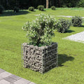 Galvanized Steel Gabion Raised Bed Durable Weather-Resistant High Load Capacity Reinforced Stability 19.7x19.7x19.7 in for Garden Balcony Patio Decor