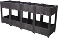 Planter Raised Beds - Elevated Planter Garden Box with Drainage Plug Raised Garden Beds for Vegetable/Flower/Outdoor Standing Planter Beds Gardening KitBrown63x15.7x27.7