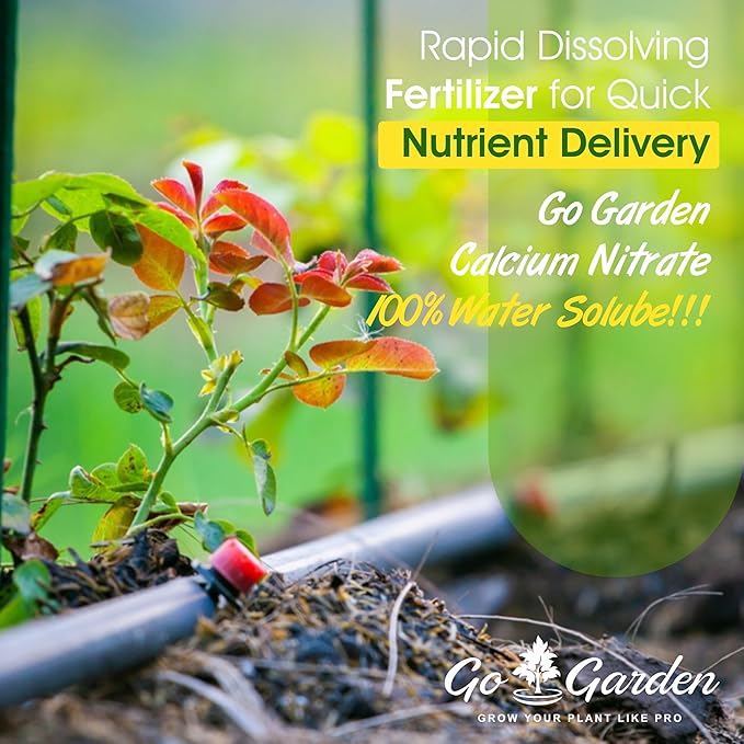 Go Garden Calcium Nitrate Fertilizer 100% Water-Soluble Plant Food Ready to Use for All Plants 950 Gram (100% Water Soluble Fertilizer)