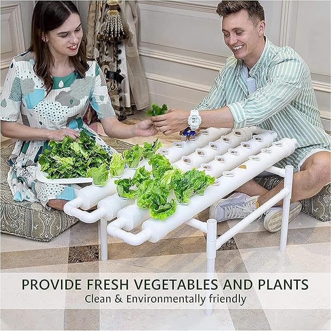 Hydroponic Growing Kits Plants Hydroponic Growing Systems 36 Plant Sites Hydroponics Grow Kit Vertical Hydroponic PVC Tube Grow with Water Pump &amp Pump Timer