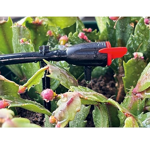 AEO Solar-Powered Automatic Watering Drip Irrigation System 20 Adjustable Drippers 65 ft for Balcony Greenhouse Raised Garden Bed