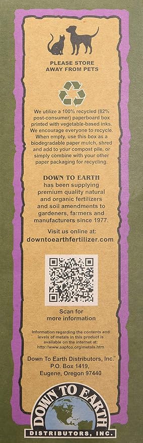 Down To Earth Organic Feather Meal Fertilizer Mix 12-0-0 5 lb
