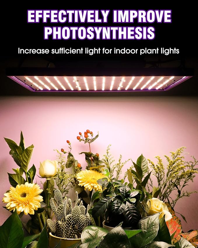 HitLight LED Grow light with 288 US Patented LEDs 2x2ft Coverage Dimmable Full Spectrum Plant Grow Lights for Indoor Plants Seeding Veg Flower Greenhouse Sunlike Growing Lamps UL-Listed Driver 120W