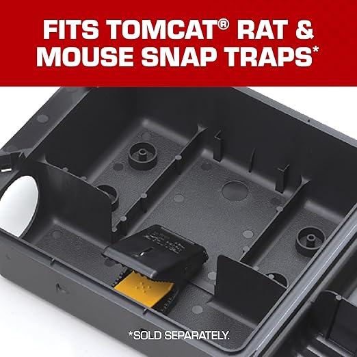 Tomcat Rodent Station Includes 1 Rodent Station with 4 Bait Securing Rods and 1 Security Key - Fits Rat or Mouse Sized Traps (Baits &amp Traps Sold Separately) - Use Indoors or Outdoors (Pack of 5)