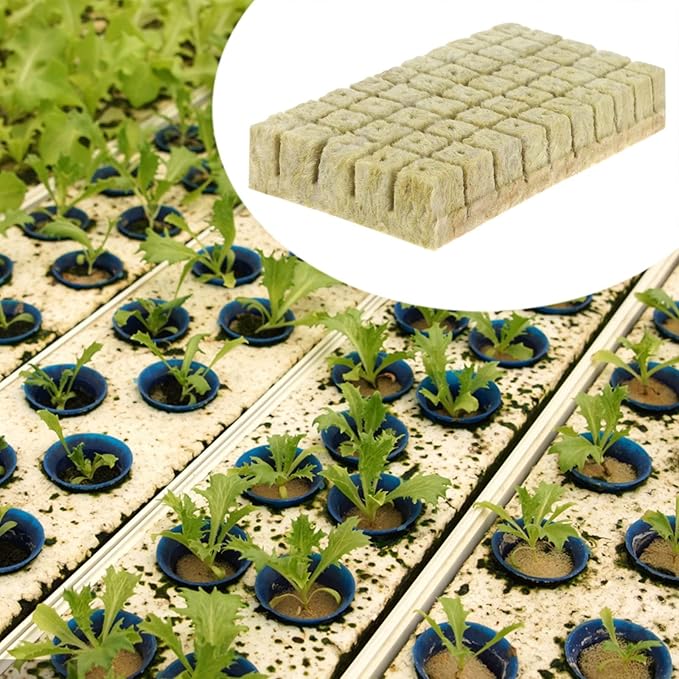 400Pcs 1inch Rockwool Cubes for Hydroponic Rockwool Grow Cubes Starter Plugs for Seed Starter Soilless Cultivation Hydroponics Soilless Culture Plant Propagation Cuttings