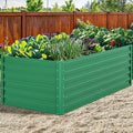 YITAHOME 6x3x2ft Raised Garden Bed Kit Galvanized Raised Bed with Gloves &amp Support Rod Outdoor Patio Planter Box for Plants Vegetables Flowers Green
