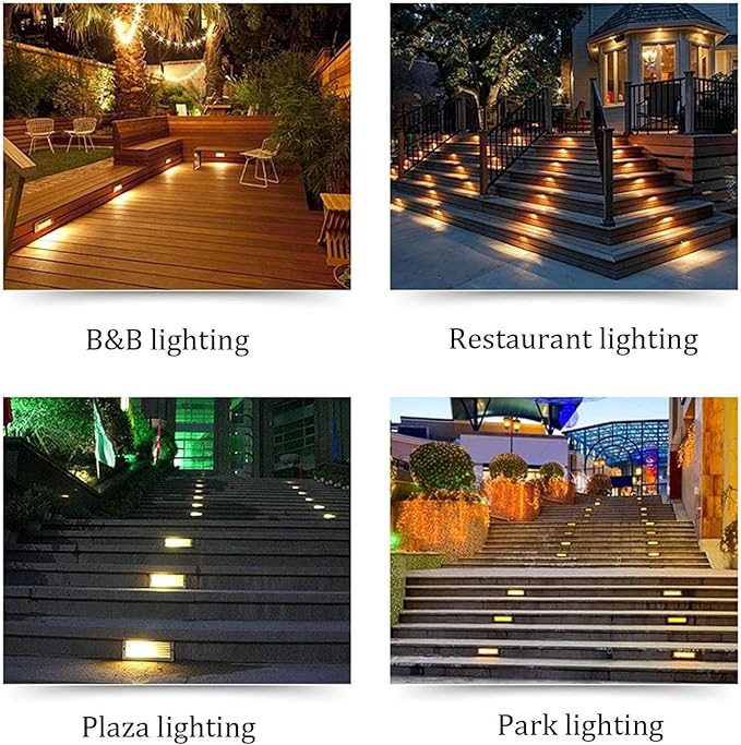 Long Strip Outdoor Buried Light DC12/24 Ground LED Landscape Lamp 3W Stair Corner Lights IP65 Waterproof Recessed Wall Spotlight(Yellow3W-12V)