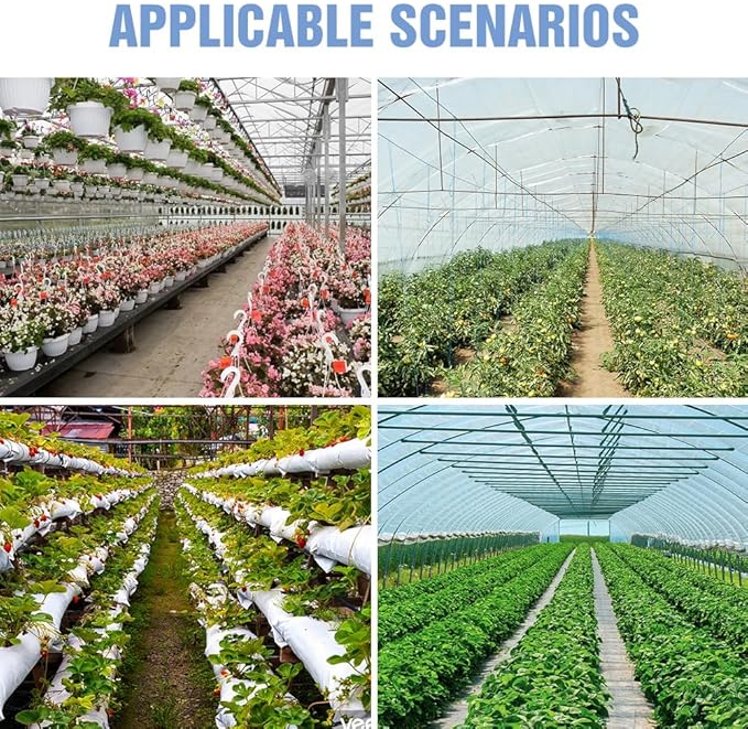 LED Full Spectrum Plant Growing Lamp IP65 Waterproof Grow Fill Light 110V Indoor Vegs/Bloom 2 Modes Dimming 300W Equivalent Greenhouse Tent UV IR Hydroponic Seeds Sunlight Cultivation Lighting US Plug