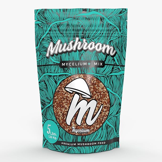 Mycelium Plus Grain Mix Mushroom Spawn Millet Grain I Organic Grain Feed Mushroom Growing Kit I Indoor Cultivation for Starter &amp Pro Home Growers I Non-GMO &amp Sourced from Local USA Farms 5lb