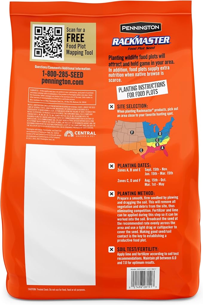 Pennington 100504528 Rackmaster Trophy Radishes Food Plot Seed Mix 5 lb None