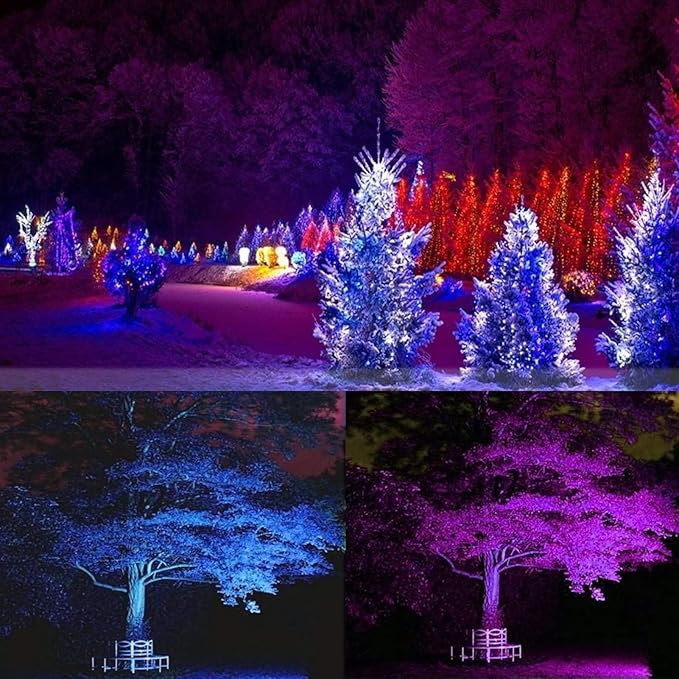 8PCS LED Landscape Lights - Outdoor COB Recessed Ground Spotlight 6W Color Changing Floor Light with Remote Control 12V-24V Stainless Steel Round Buried Garden Light(6W -12v)