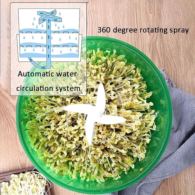 Automatic Sprouter Bean Growing Machine Bean Sprouts Growing Machine Bean Sprouts Maker Seed Germination Kit Germinating Sprouts and MICR