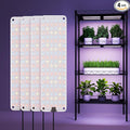 Under Cabinet Grow Light LED Grow Lights for Indoor Plants Full Spectrum Plants Light for Shelves with Auto Timer 3/9/12H 616LEDs Ultra-Thin Grow Lights Panel for Seed Starting Flowers Veg 4Pack
